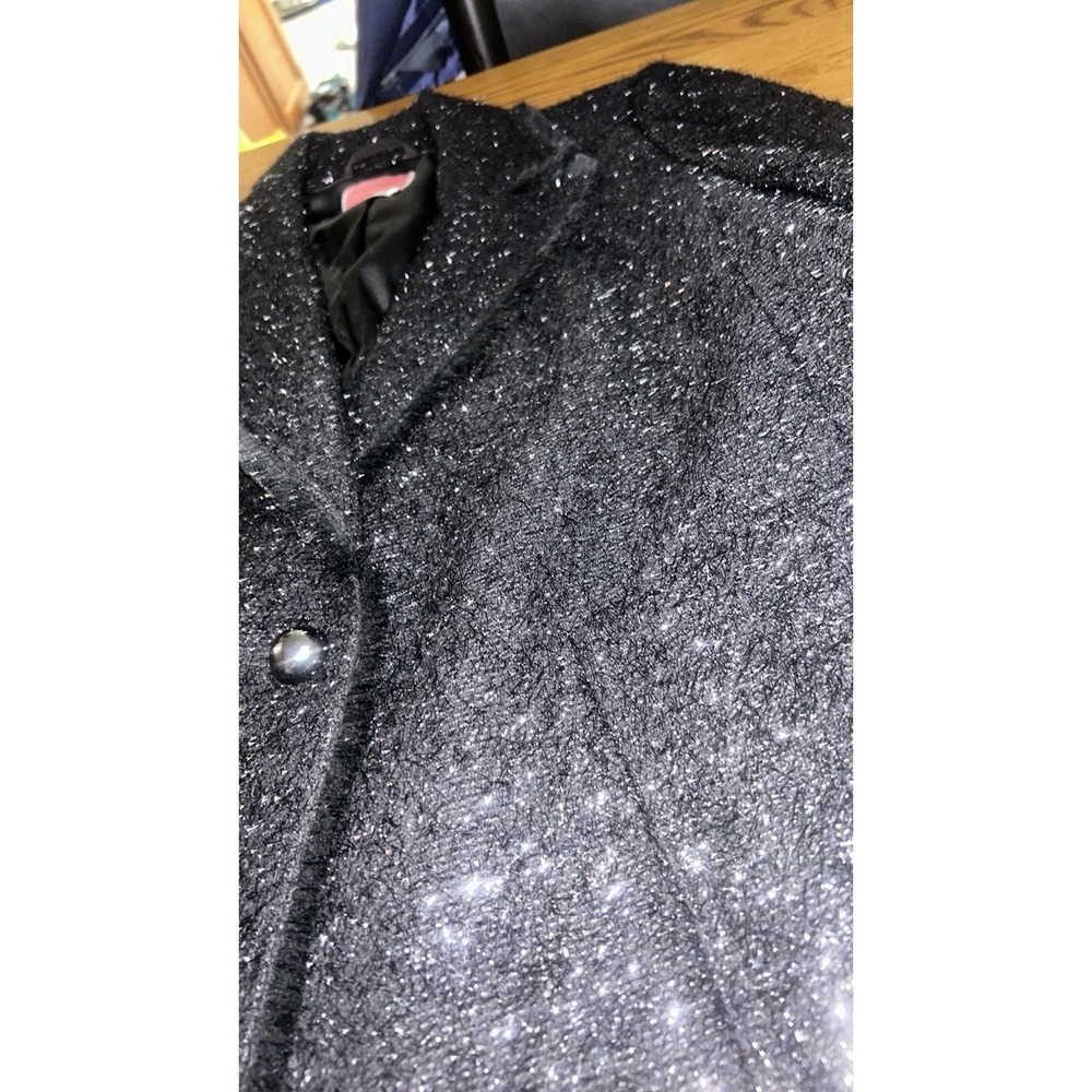 Kate Spade Blazer Jacket Tinsel Metallic Sequel Tweed Black Sz 14 Designers‎ - Picture 3 of 15